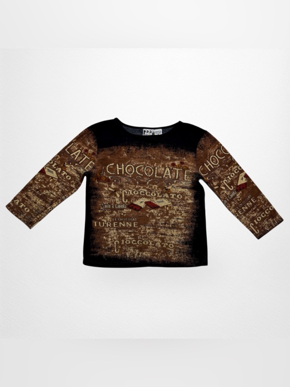 Y2K All Over Print 3/4 Sleeve Top